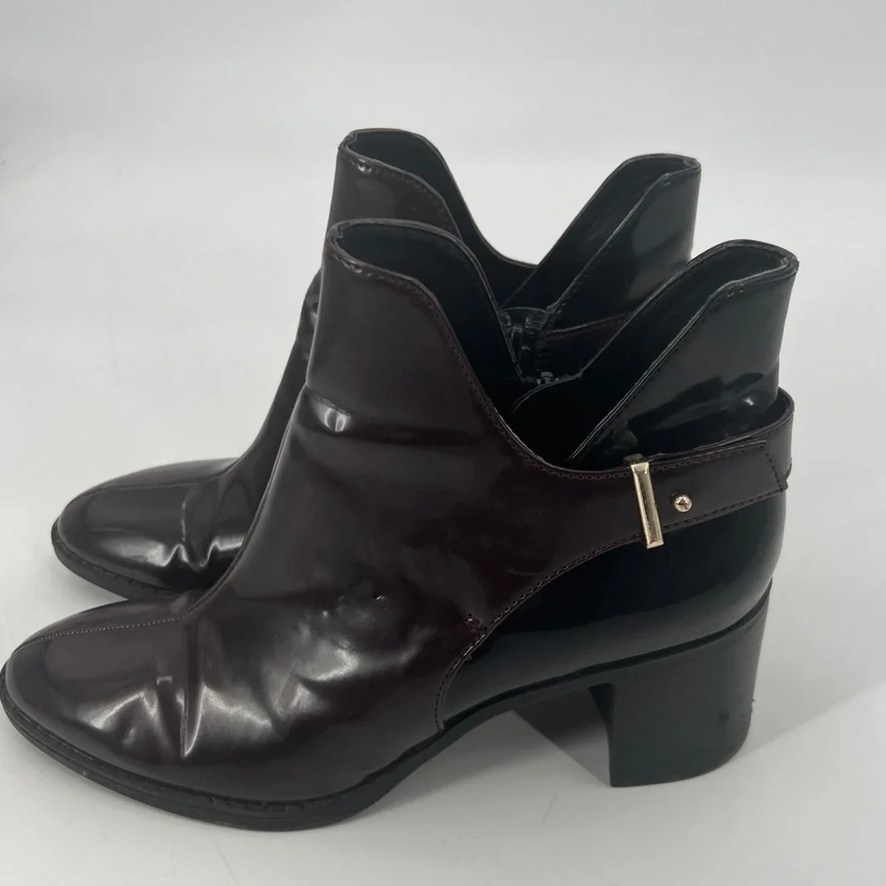 Zara black brown leather boots shoes size 38